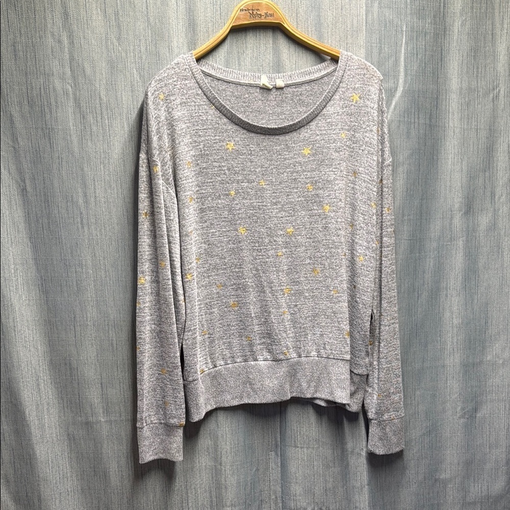 GAP Gray Star-Patterned Women's Top size large